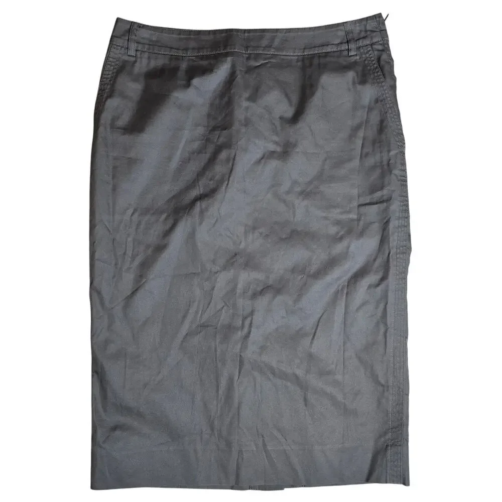 Yves Saint Laurent Gray Cargo Midi Skirt size 10 - Picture 1 of 7